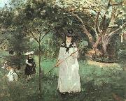 Berthe Morisot The Butterfly Chase painting